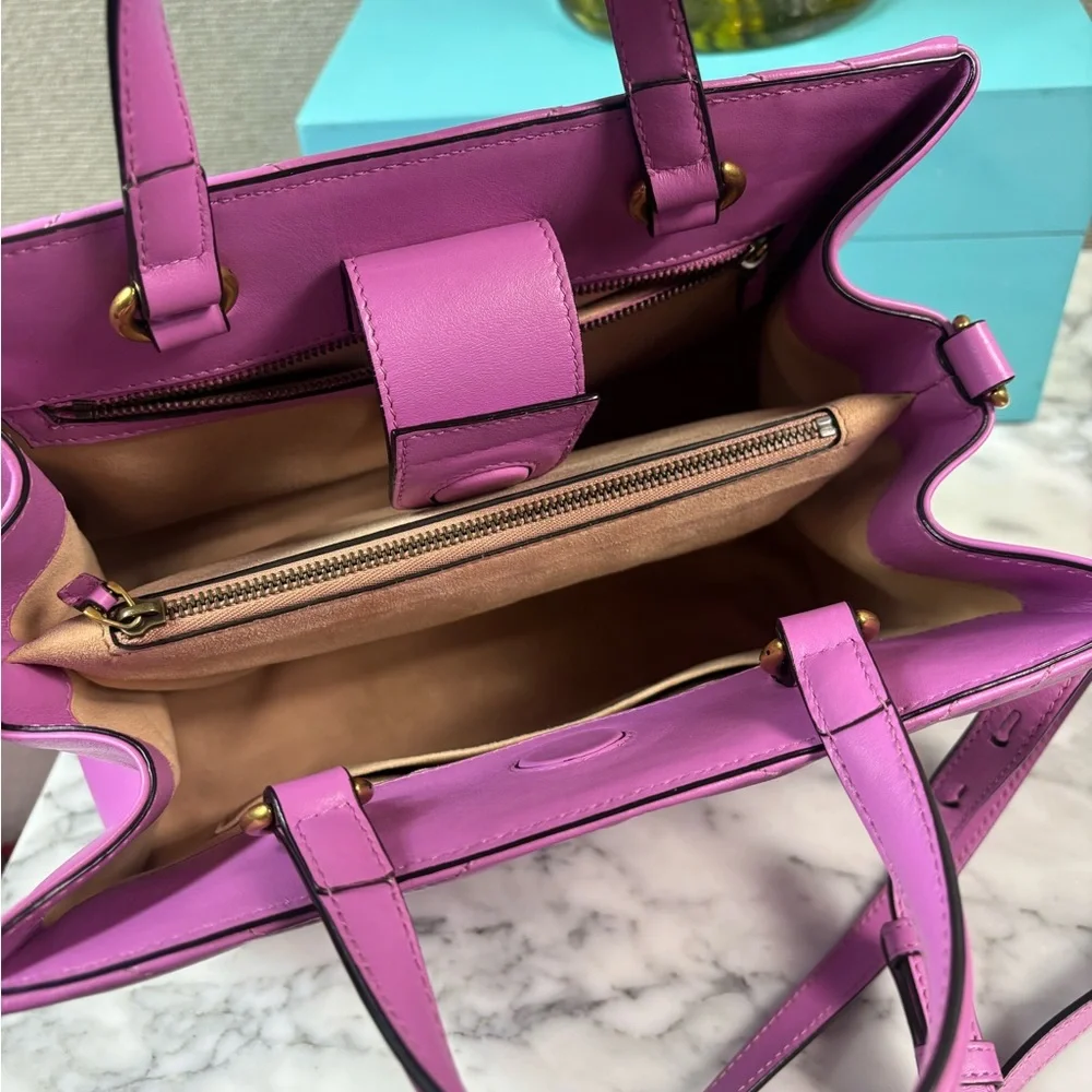 EUC GUCCI Small Pink GG Marmont Matelassé Satchel Tote - Picture 12 of 17